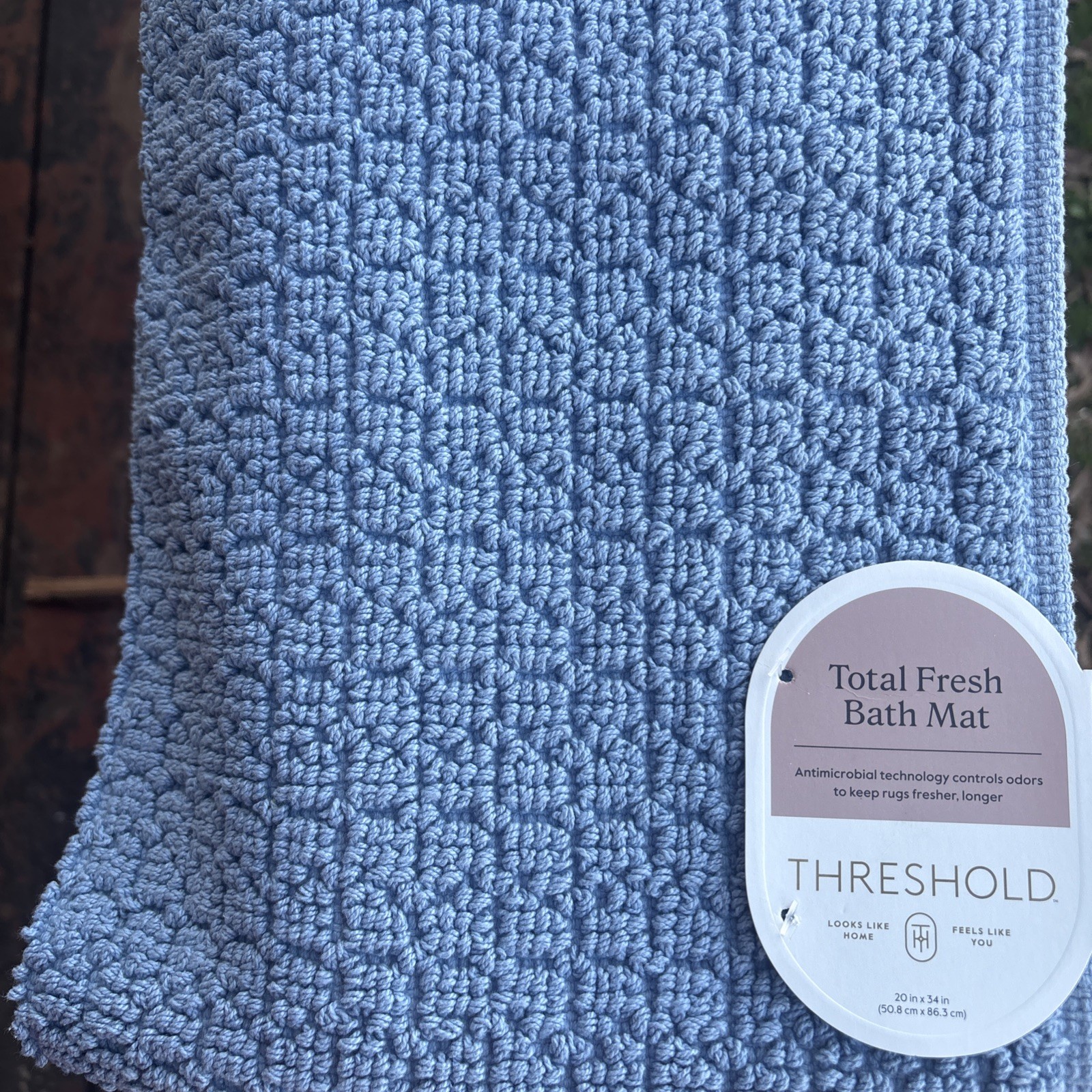 Threshold Total Fresh Bath Mat 20x34 Inches Super Absorbent and Quick-Drying