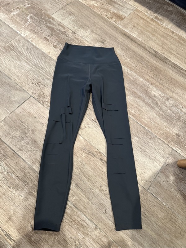 ALO Gray Slit Thighs Leggings Sz Small