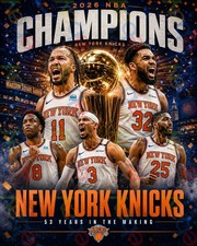 2026 NBA CHAMPIONS New York Knicks Glossy 8x10 Poster New York Knicks Wall Art