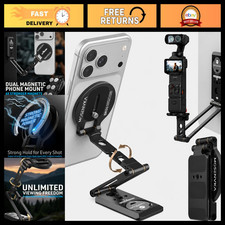 2-in-1 Magnetic Phone Stand  Action Camera Mount, Strong N52 Magnet Holder