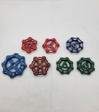 7Pc Vintage Industrial Metal Outdoor Faucet Hose Bib Handle Knob Steampunk Art