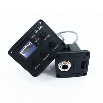 Ukulele Three-band Pickup EQ Small Four-string Ukulele LCD Screen EqualizerTuner