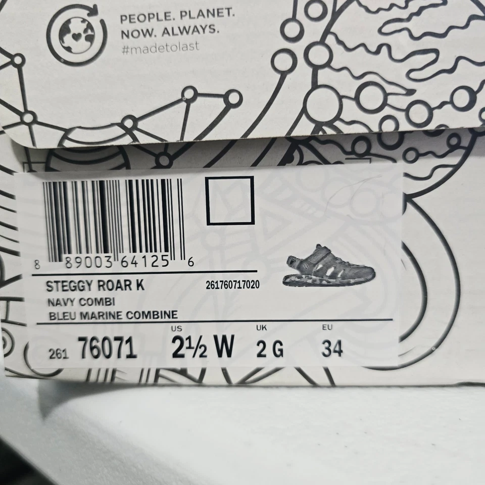 Clarks Steggy Roar Niño Sandalia Dinosaurio Pescador Unisex Niño Niño Juvenil Zapato 2.5W Foto 2 de 4