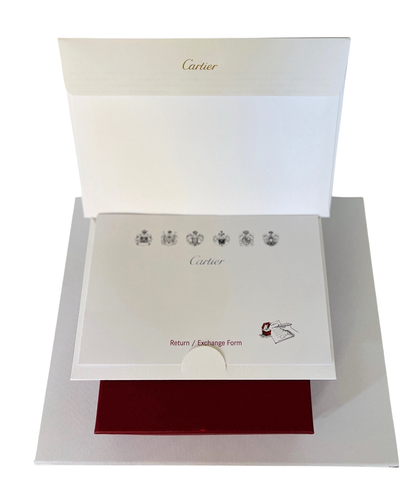 Original Cartier Geschenkverpackung Set mit Echtheitskarte, Tasche, Beutel & Band - Bild 12 von 16