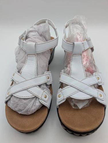 Clarks Collection Sandalo Flauto Donna Bianco Hayla Taglia 7m Nuovo