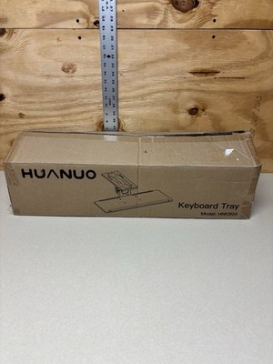 HUANUO Adj. Keyboard Tray Under Desk Computer Keyboard & Mouse Tray HNKB04 ~NEW