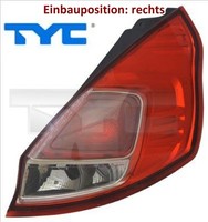 TYC 11-12537-01-9 Heckleuchte Rechts RüCklicht Hecklicht RüCkleuchte FüR Ford