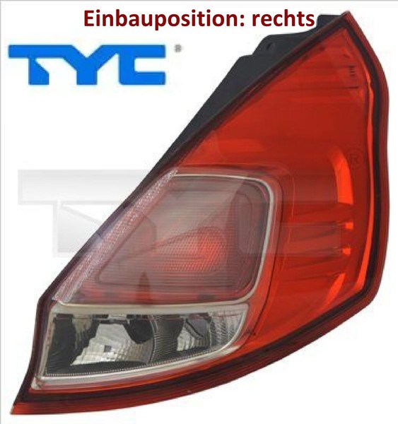 TYC 11-12537-01-9 Heckleuchte Rechts RüCklicht Hecklicht RüCkleuchte FüR Ford-image