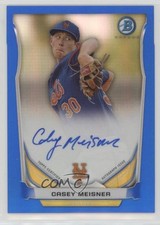 2014 Bowman Prospect Chrome Blue Refractor /150 Casey Meisner #BCAP-CM Auto c5b