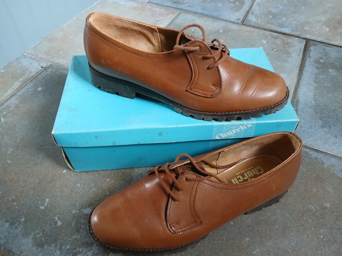 Vintage Womens Church Church's Shoes UK 6 Waterproof Tan Leather