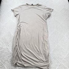 Express Dress Women's XL Ruched Side Tan Casual Capsule Modal  Every Day Neutral