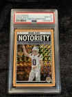 Drake Maye 2025 Mosaic #3 Notoriety Orange Fluorescent PSA 10