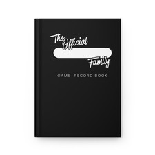 The Official Family Game Record Book Journal  Hardcover Matte