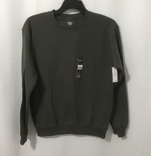 Athletic Works Fleece Crew Men  s Crew Neck Sweatshirt-Green-Size Small