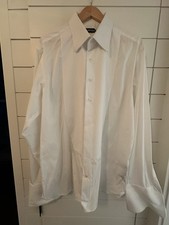Tom Ford Cotton Dress Shirt White FRENCH CUFFS - Mens Size 45/17 3/4