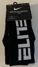 NIKE ELITE EVERYDAY CUSHIONED CREW SOCKS SX7627 901 3 PACK Women  s 4-6 B1
