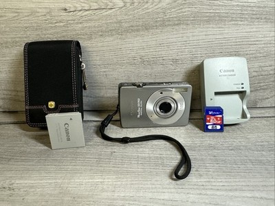 Canon PowerShot ELPH SD750 Digital Camera Silver W/Battery and 8GB SD Card