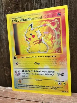 3D Motion Effect Lenticular Art Poster- Pikachu, Thicc Charizard Home DecorGift