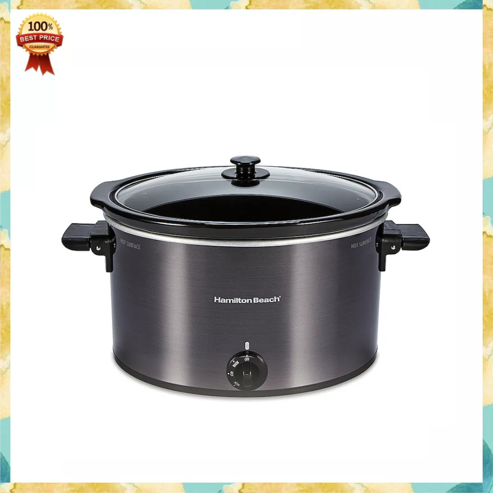 Hamilton Beach 10 Quart Slow Cooker Black Large Capacity Pro