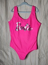 Barbie Pink Solid One-Piece Girls Swimsuit Si...