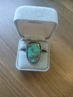 Vintage Old Pawn Native American Turquoise, Silver Ring