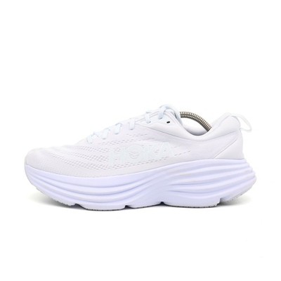 Hoka One Herren Bondi 8 Wide Sportschuhe Weiß Mesh Low-Top Laufschuhe EU 43 1/3