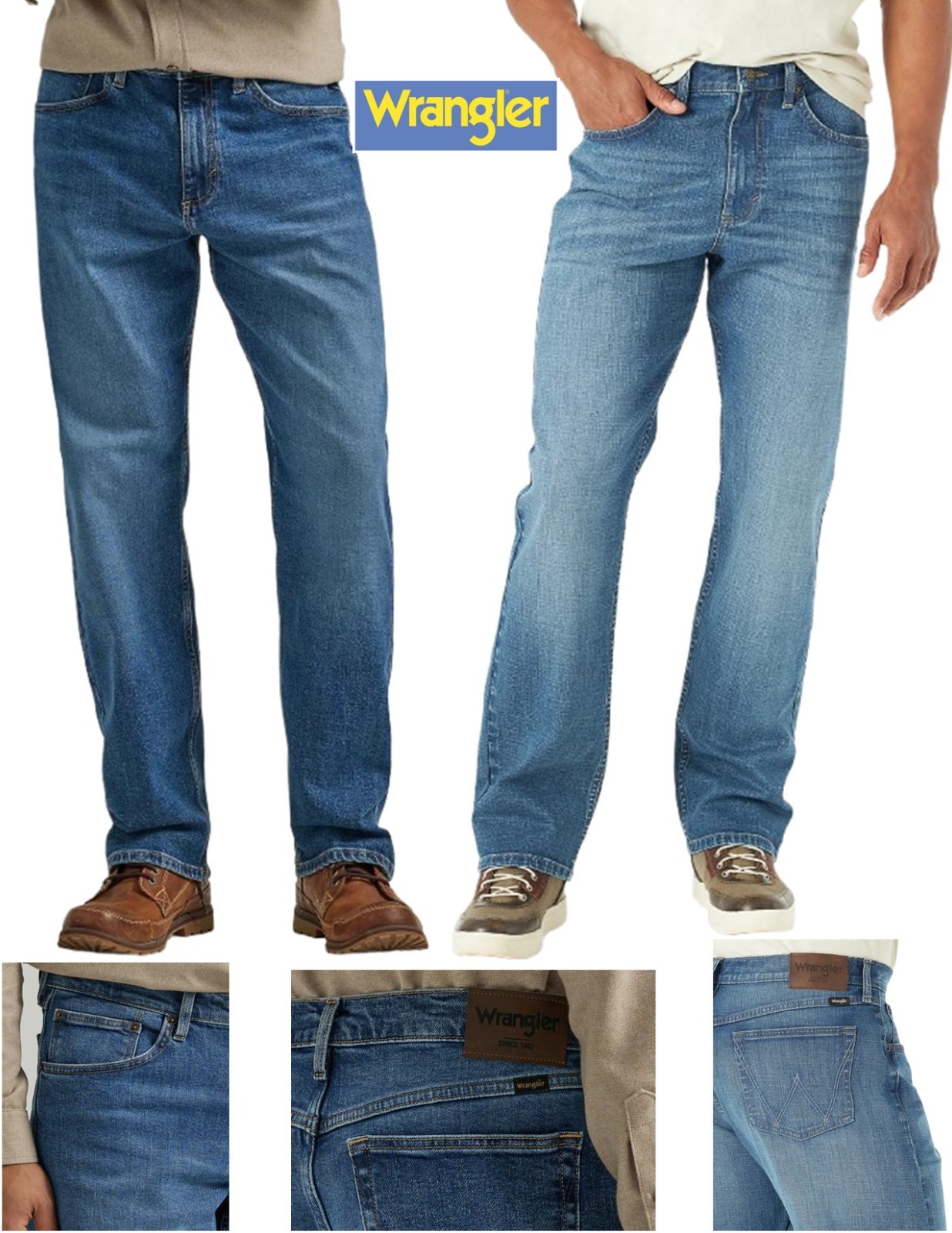Wrangler Men's Relaxed Fit Flex Jean (R01/02/03/04) - RRP £75