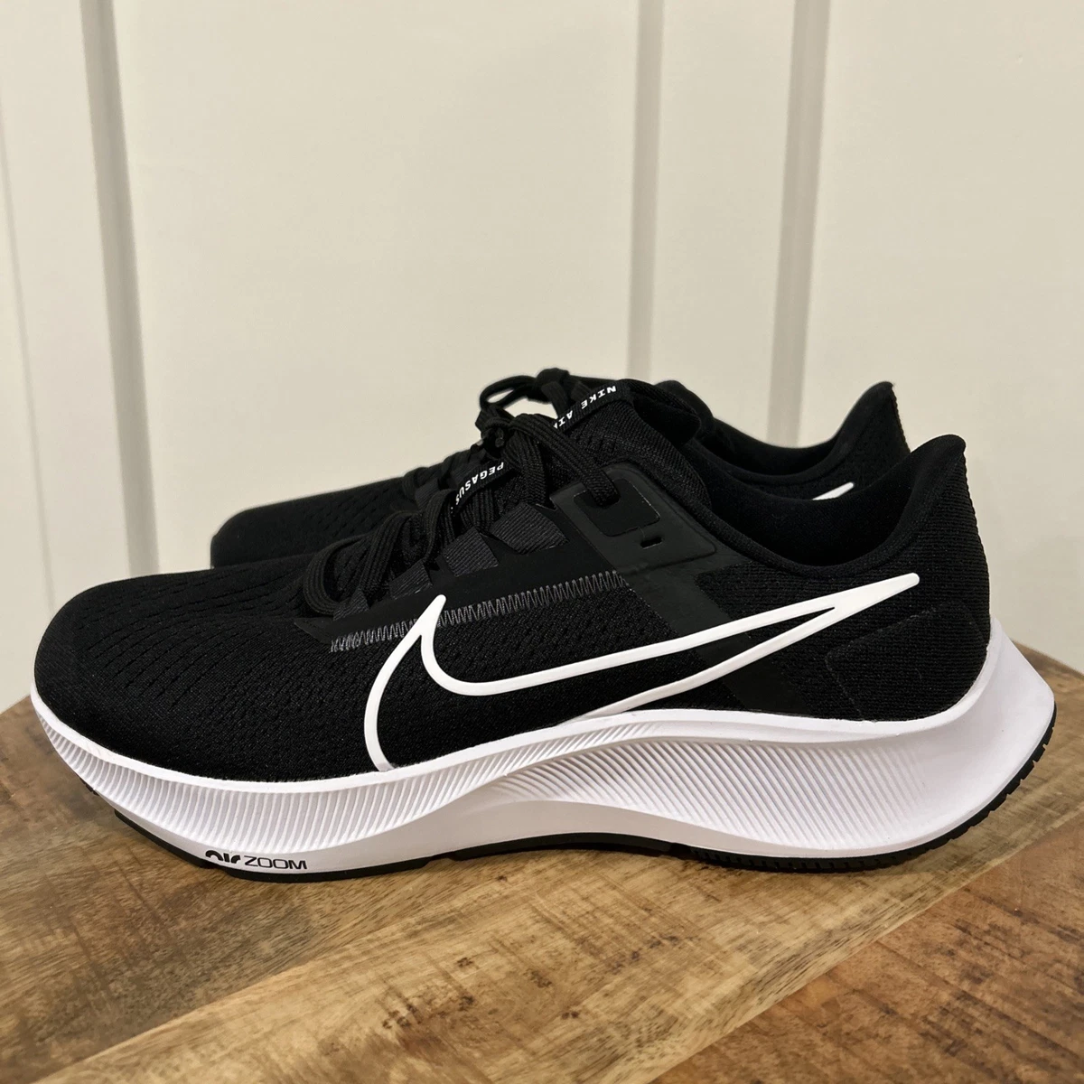Nike Air Zoom Pegasus 38 Extra Wide Black White for Sale