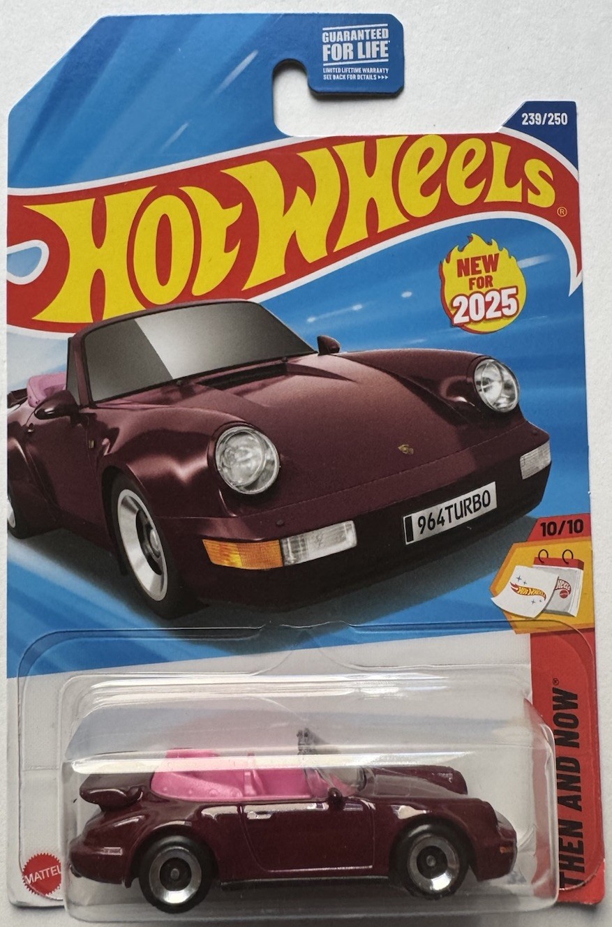 2025 Hot Wheels THEN AND NOW 10/10 Porsche 911 Turbo Cabriolet 239/250