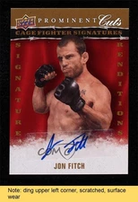2009 Prominent Cuts Cage Fighter Signature Renditions Jon Fitch Auto READ 0e3