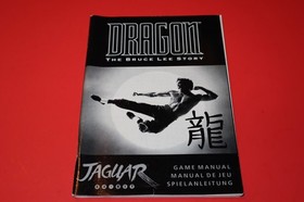 DRAGON: THE BRUCE LEE STORY FOR ATARI JAGUAR CART & MANUAL CLEANED AND TESTED!