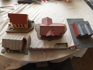A Model Small Joblot Of Plastic Buildings In Ho By Mixed Makers Unboxed