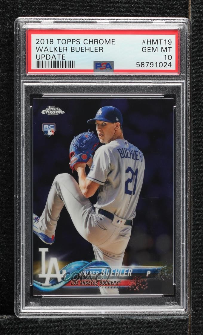 2018 Topps Chrome Update Target Exclusive Walker Buehler PSA 10 GEM MT Rookie RC