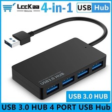 4 Port USB 3.0 Hub Cable Power Adapter Splitter Multiple Extender for Laptop Lot