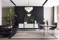 Esszimmer Garnitur Sofa Tisch 4X Stuhl Set Anrichte Spiegel MöBel 8Tlg