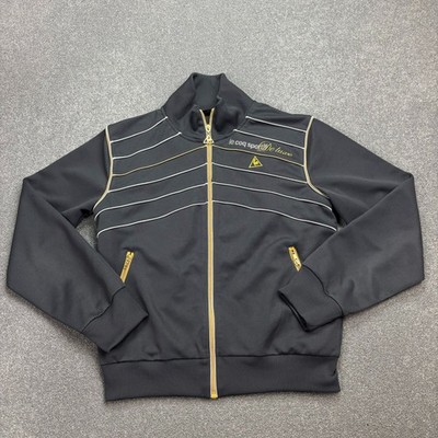 Le Coq Sportif Pullover Damen Large Grau Full Zip Y2K 90s Logo Trainingsjacke...
