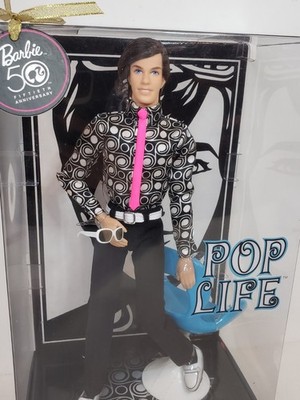 POP LIFE ARTICULATED KEN BARBIE DOLL 2009 PLATINUM LABEL MATTEL