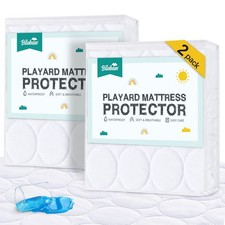 Pack and Play Mattress Pad Sheets Waterproof 2 Pack, Quilted 38  X 26" Pac