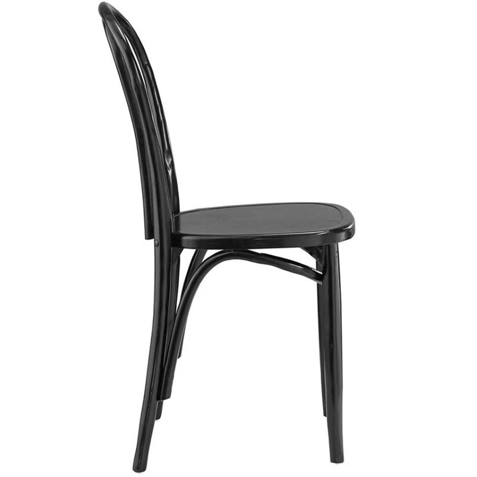 Modway Eon 35" Modern Wood Dining Side Chair in Black Finish - Image 3 of 4