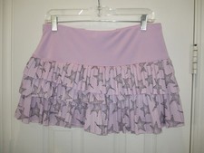 Lucky in Love L 12 Purple Star Tennis Skirt Pickleball Black Large