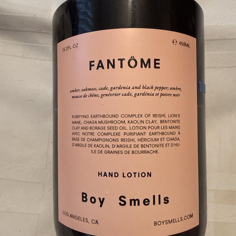 Boy Smells Hinoki “Fantome” Hand Lotion. Pre-Owned / 75% Full of 15.2 oz / 450mL