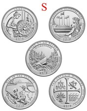 2019-S AMERICA THE BEAUTIFUL QUARTERS UNCIRCULATED [SET OF 5 COINS] 2019S