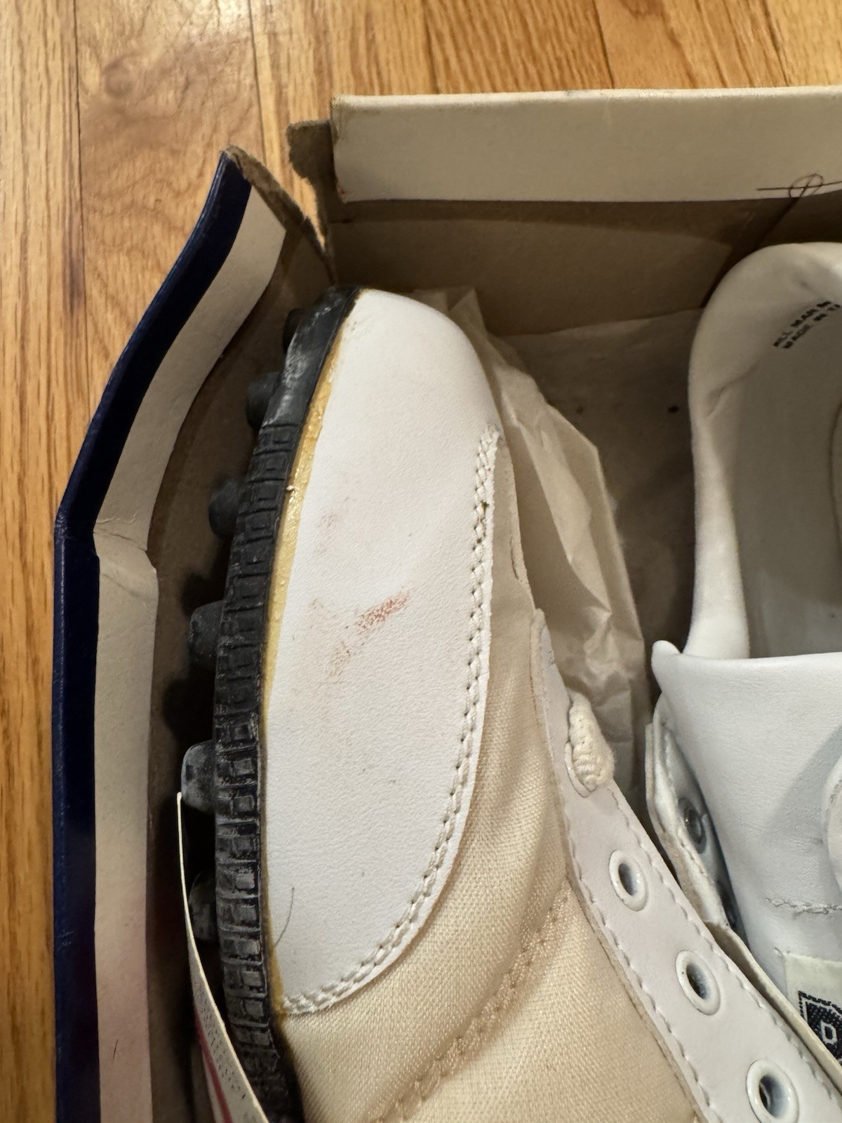 Vintage 70s Pony Football Shoes Challenger Softball White Cleats 9 1/2 9.5