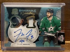 2016-17 UD The Cup Tyler Seguin Honorable Numbers Patch Auto /91 Dallas Stars