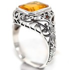 4CT Citrine 925 Sterling Silver Filigree Ring Sz 6 PC9-4 — photo 3