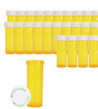 215 Pcs Empty Bottles and Caps Prescription Pharmacy Vial 13 Dram Containers NEW
