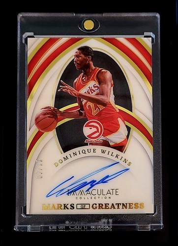 2021/22 Immaculate Dominique Wilkins Marks Of Greatness Auto /49
