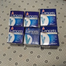 6 Home Aide Lancets Easy Touch 30 Gauge Thin Sterile Tip 100 Count Boxes