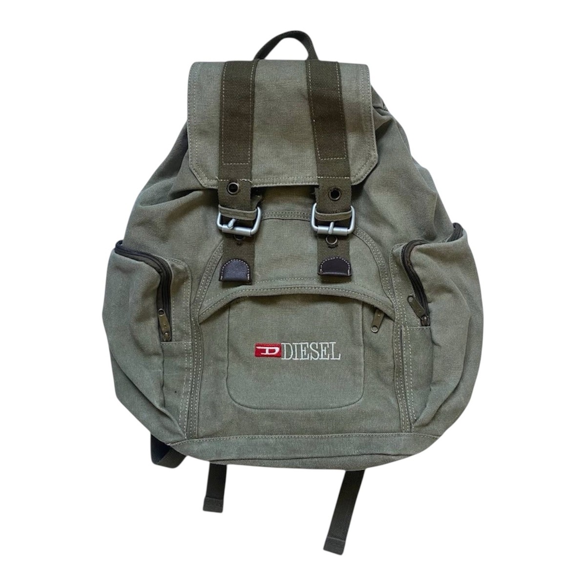 VTG Diesel Spare Parts Multipocket Canvas Khaki Backpack | eBay