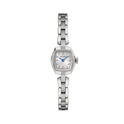 Bulova Ladies Classic Dress Mini 2-Hand Quartz Watch, Stainless Steel, Arabic